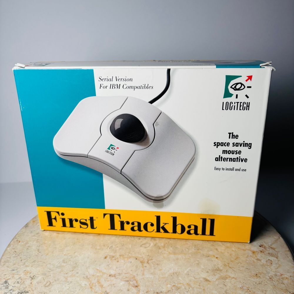 VINTAGE Logitech First Trackball Mouse 1993 Rare PC‎